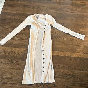 Hippie Rose Cream Ribbed Cardigan